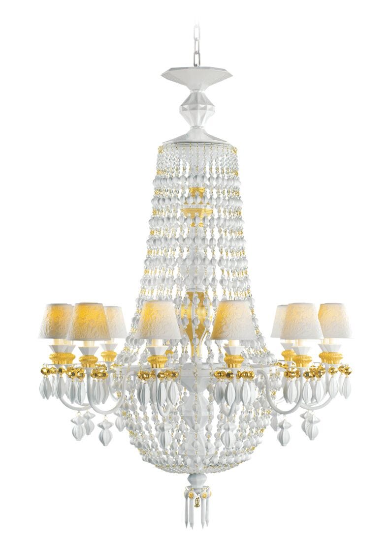 Lladro Chandelier Winter Palace 12 Luces. Lustre Oro (CE/UK/CCC)