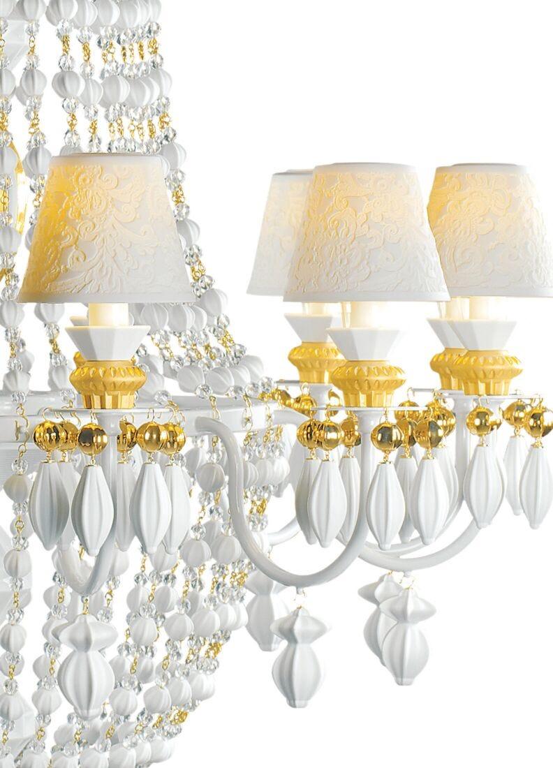 lladro Chandelier Winter Palace 12 luces. Lustre oro (CE/UK/CCC)