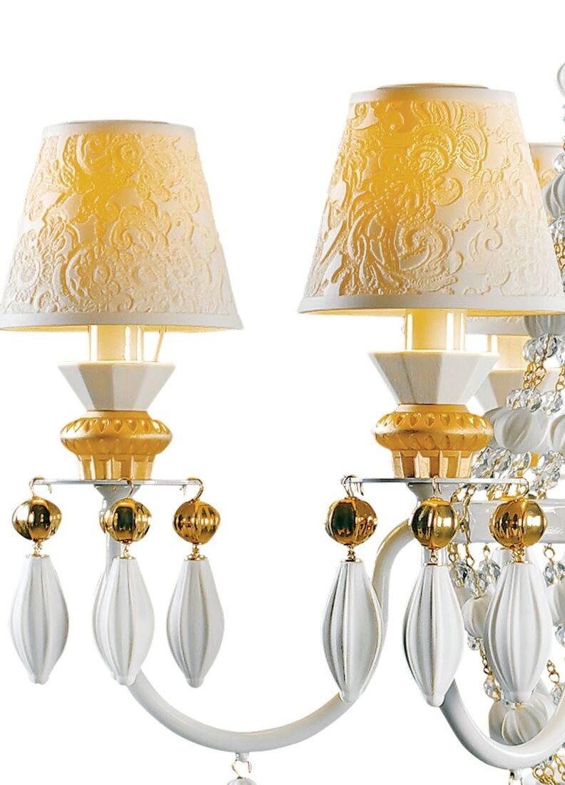 Lladro Chandelier Winter Palace 6 Luces. Lustre Oro (CE/UK/CCC)