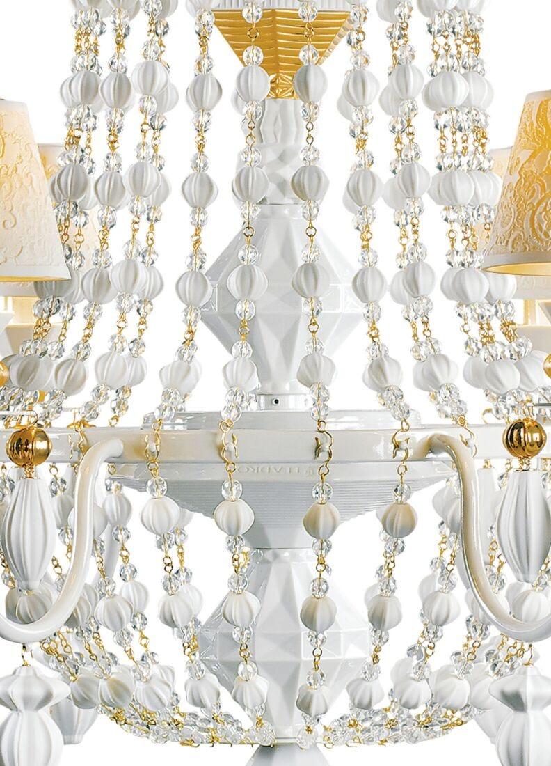 Lladro Chandelier Winter Palace 6 Luces. Lustre Oro (CE/UK/CCC)