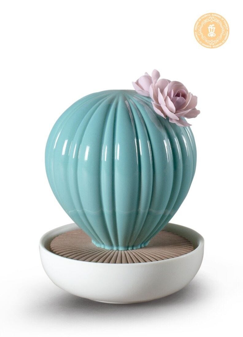 Lladro Difusor Cactus Ferocactus. Aroma Jardines De Valencia