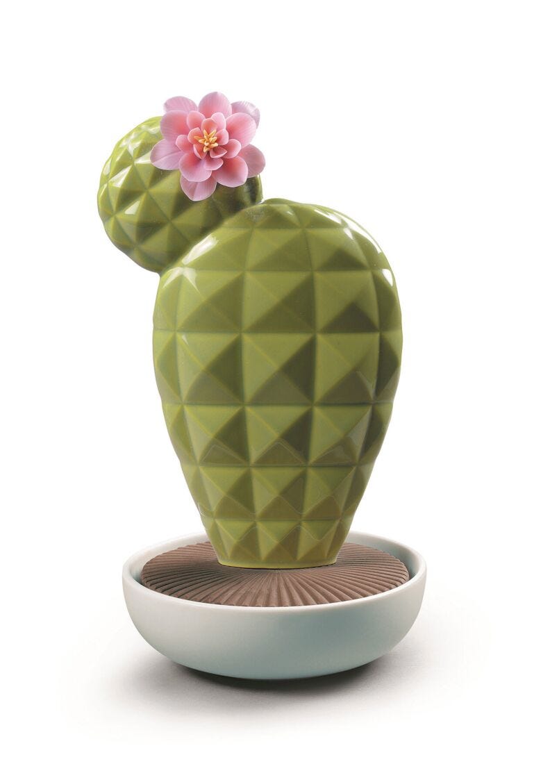 Lladro Difusor Cactus Opuntia. Aroma Jardines De Valencia