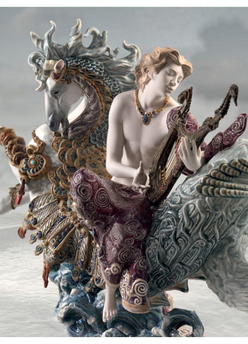 Lladro Escultura Arión Con Caballo De Mar. Serie Limitada