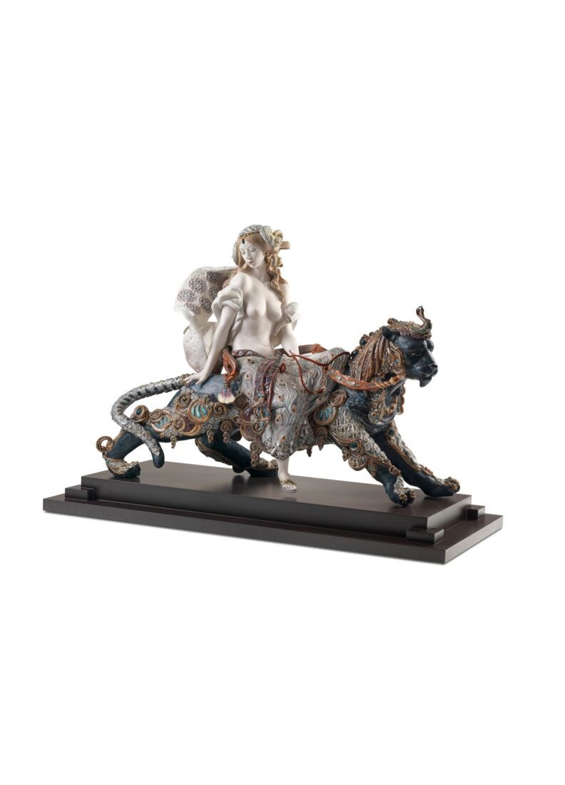 lladro Escultura Bacante con pantera. Serie limitada