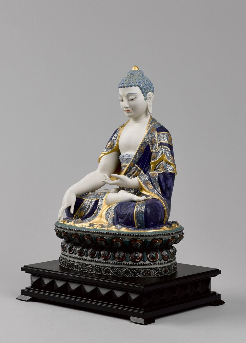 Lladro Escultura Buda Shakyamuni. Lustre Oro. Serie Limitada