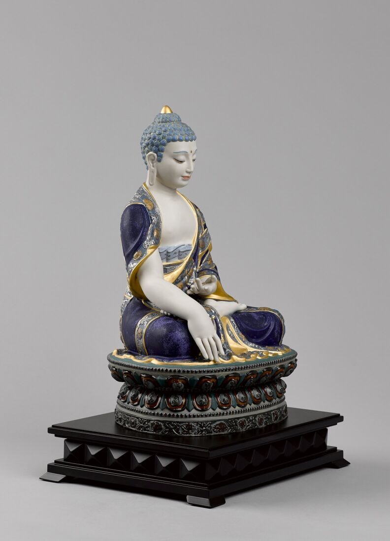 Lladro Escultura Buda Shakyamuni. Lustre Oro. Serie Limitada