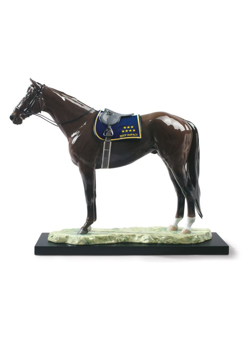 lladro Escultura caballo Deep Impact. Serie limitada Brillo