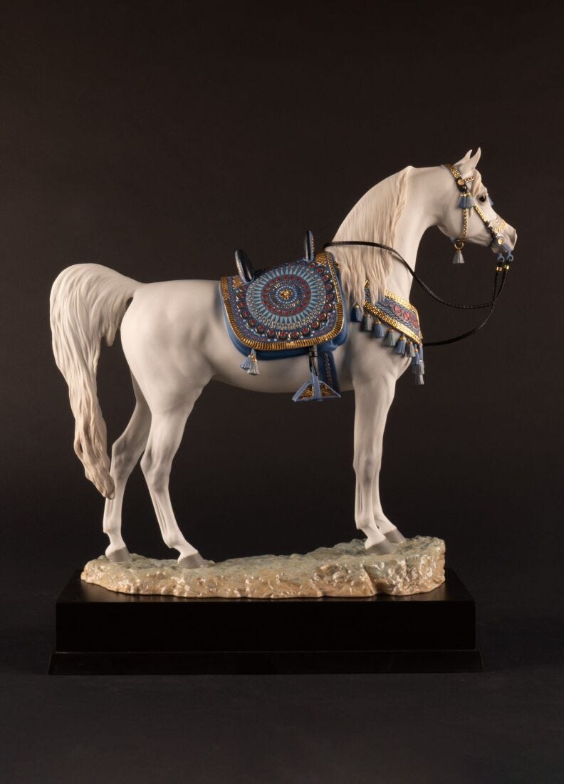 Lladro Escultura Caballo Pura Raza árabe. Serie Limitada