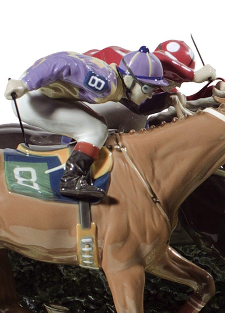 lladro Escultura caballos Carrera en el hipódromo. Serie limitada