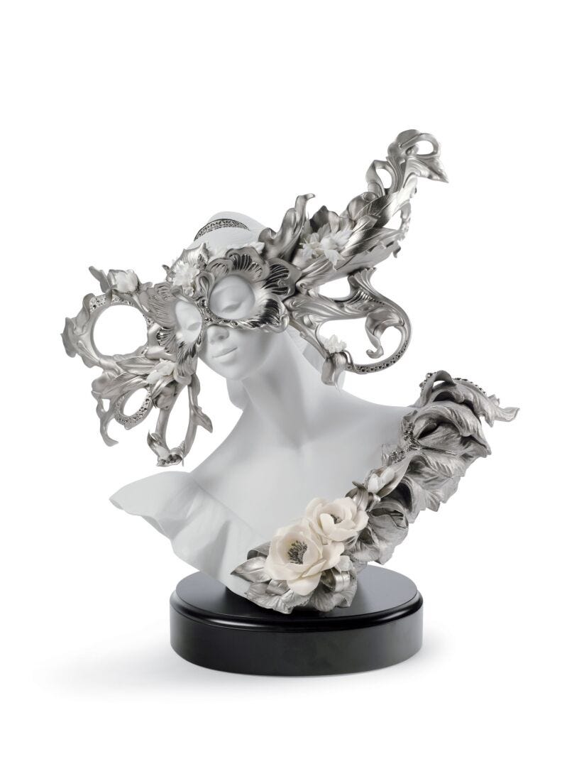 Lladro Escultura Fantasía De Carnaval. Serie Limitada. Lustre Plata