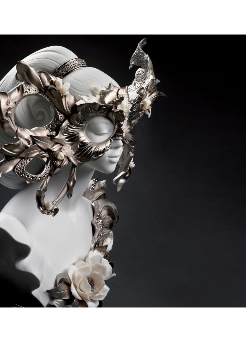 Lladro Escultura Fantasía De Carnaval. Serie Limitada. Lustre Plata