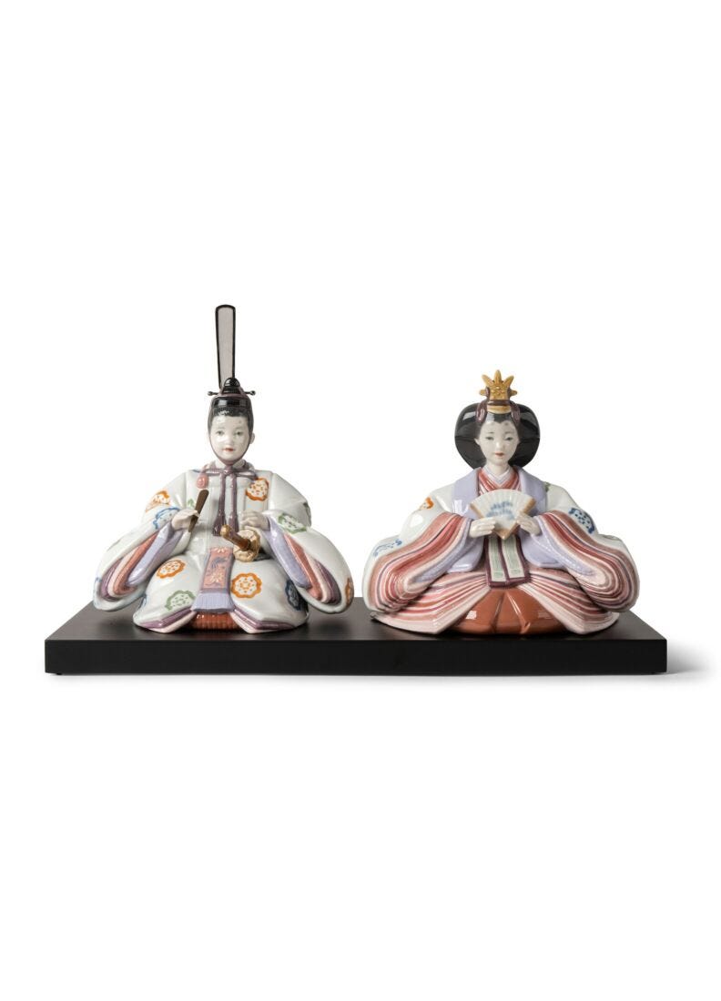 lladro Escultura Hina Dolls (grabado floral). Serie Limitada