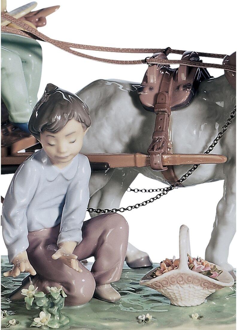 Lladro Escultura Niños Un Día De Excursión. Serie Limitada