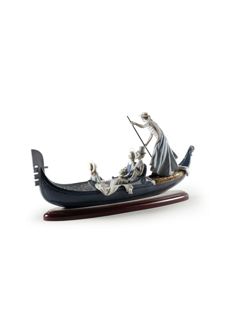 Lladro Escultura Novios En La Góndola. Serie Numerada