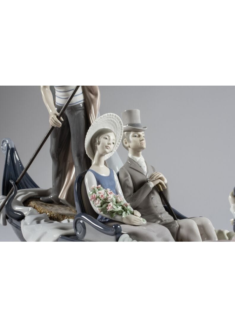 Lladro Escultura Novios En La Góndola. Serie Numerada