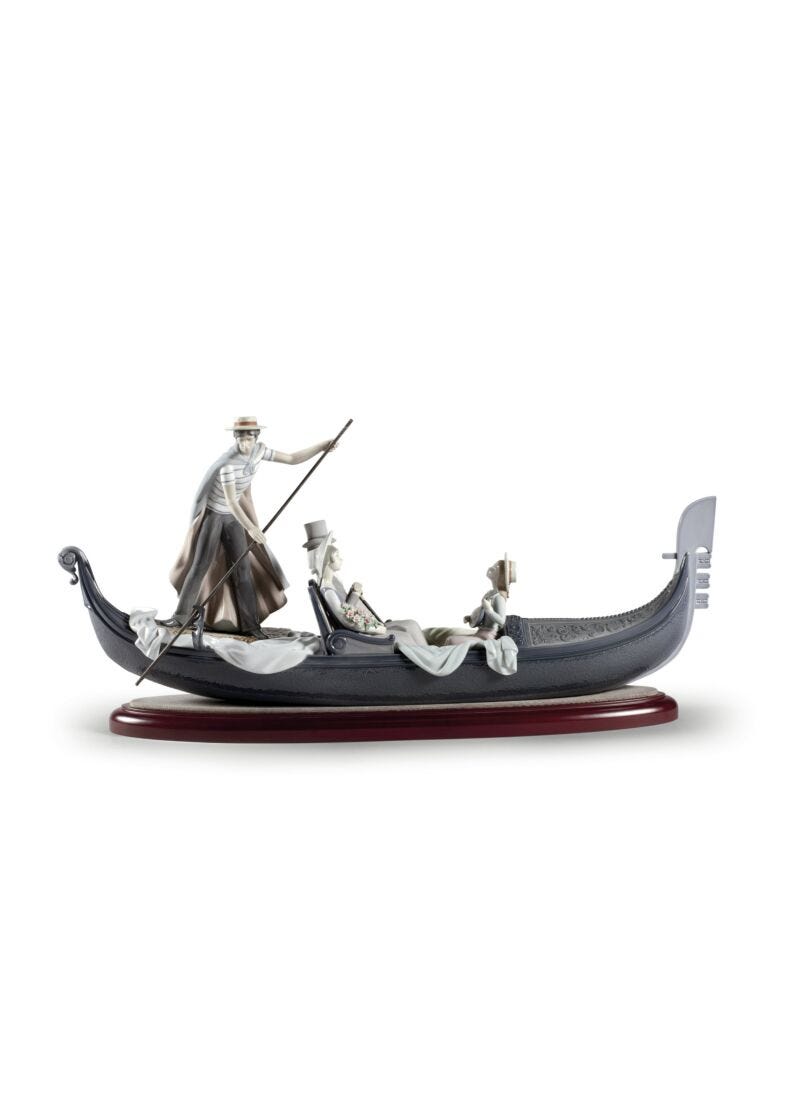 lladro Escultura novios En la góndola. Serie numerada