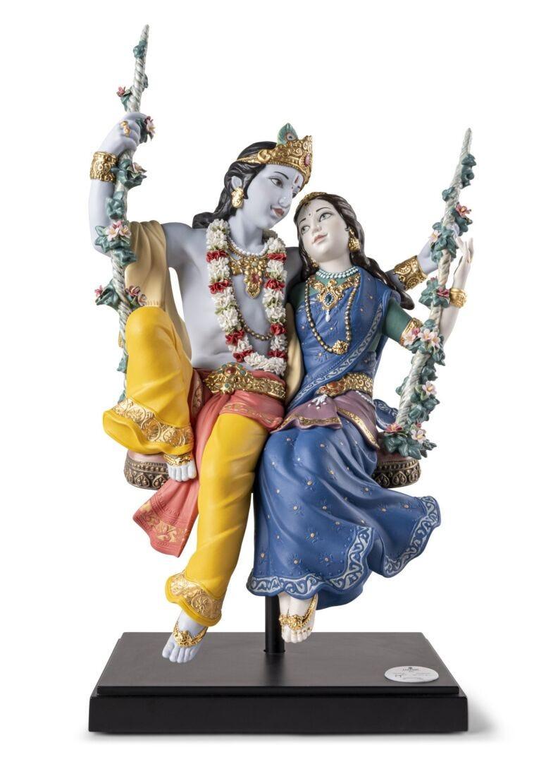 Lladro Escultura Radha Krishna En Columpio. Serie Limitada