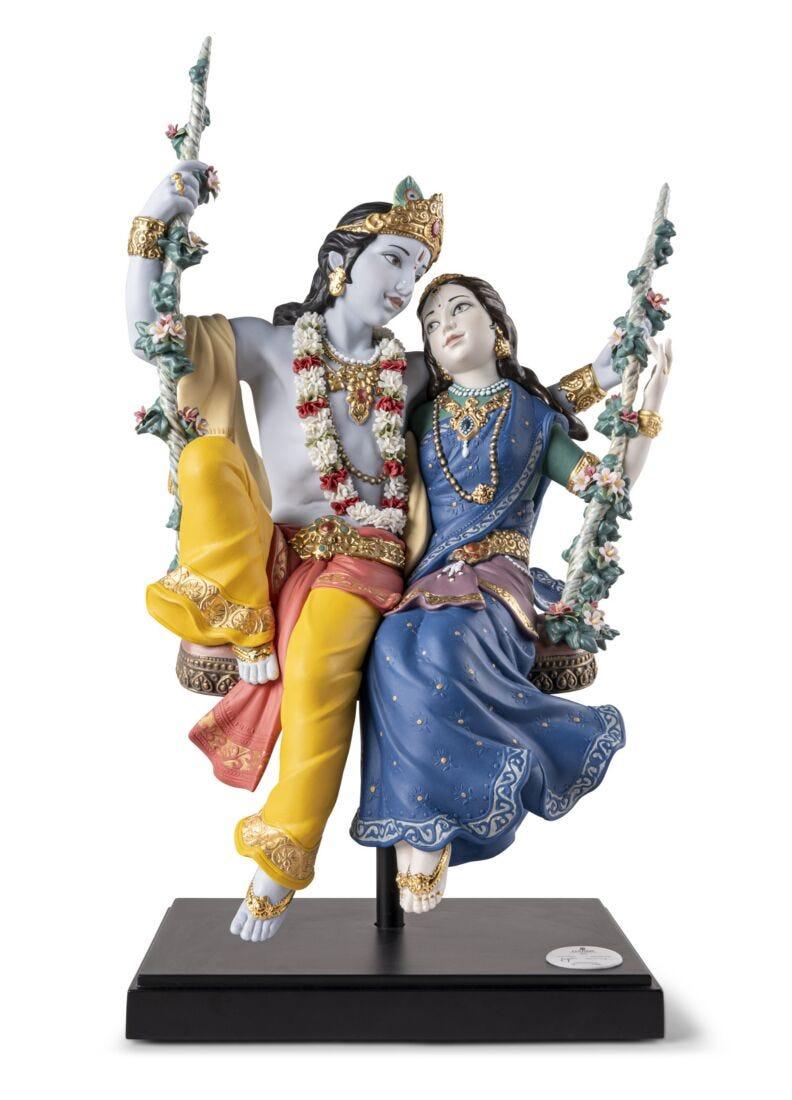 lladro Escultura Radha Krishna en columpio. Serie Limitada
