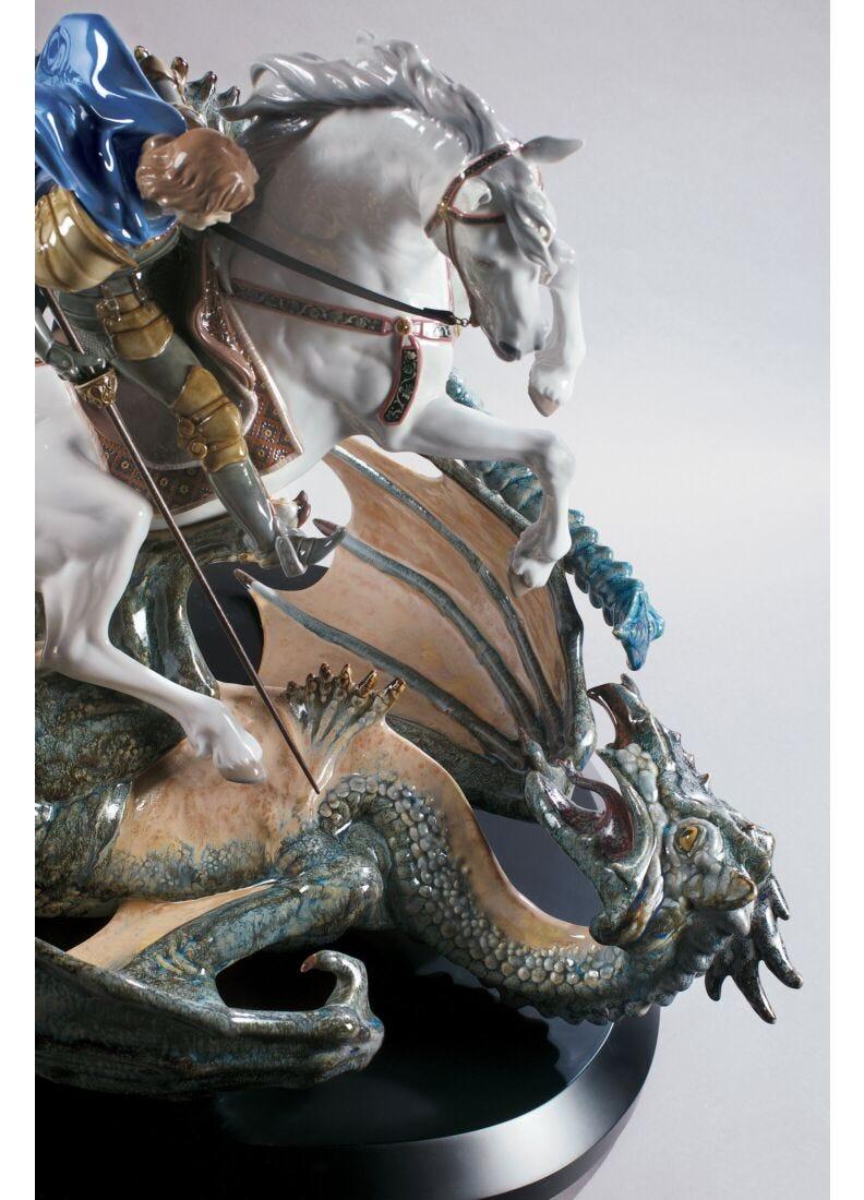Lladro Escultura San Jorge Y El Dragón. Serie Limitada