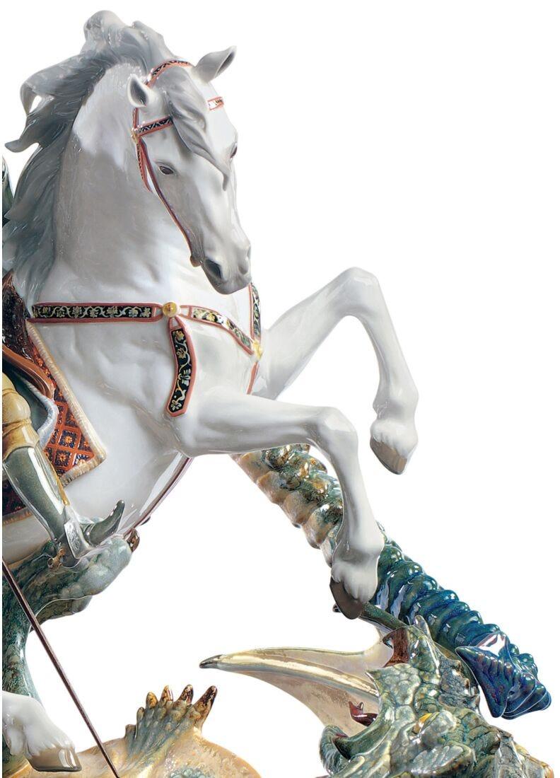 Lladro Escultura San Jorge Y El Dragón. Serie Limitada