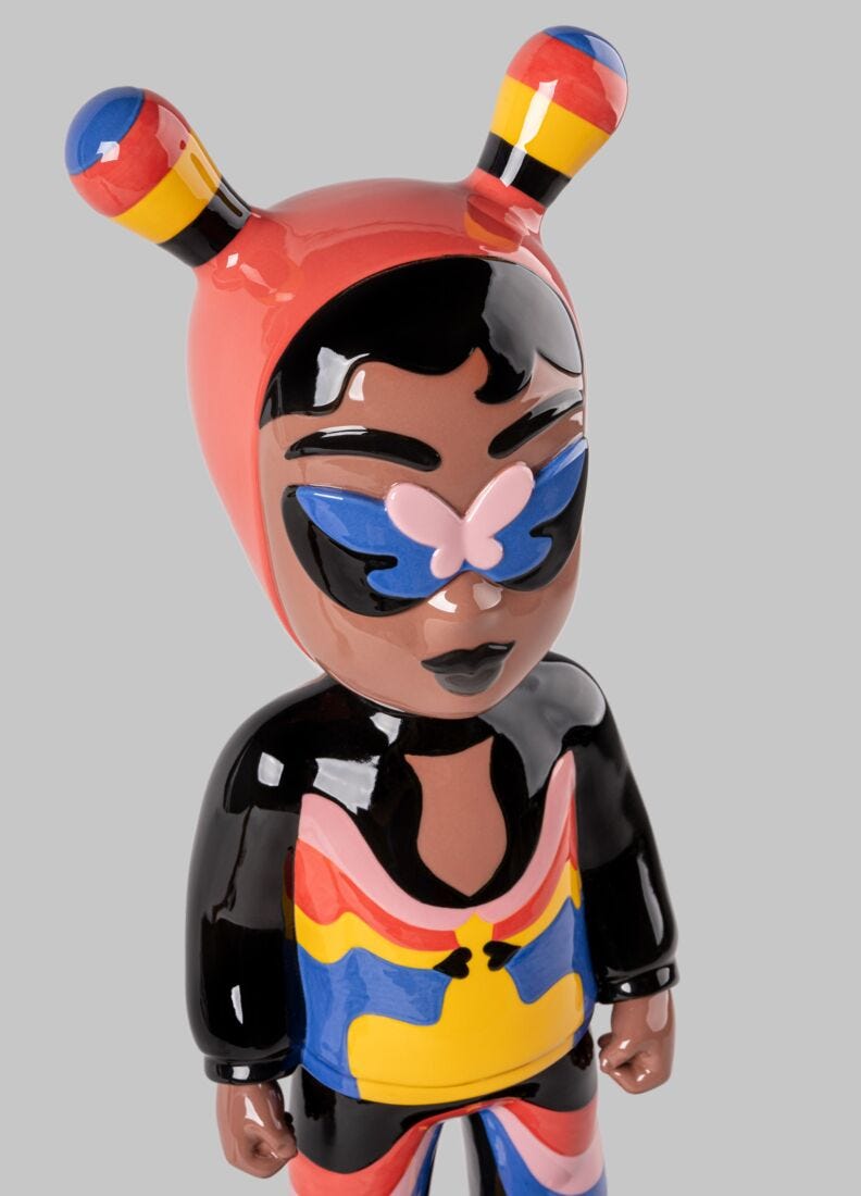 Lladro Escultura The Guest By Jade Purple Brown - Big. Serie Limitada