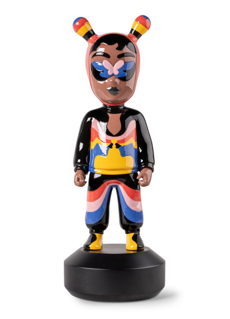 lladro Escultura The Guest by Jade Purple Brown - Big. Serie Limitada