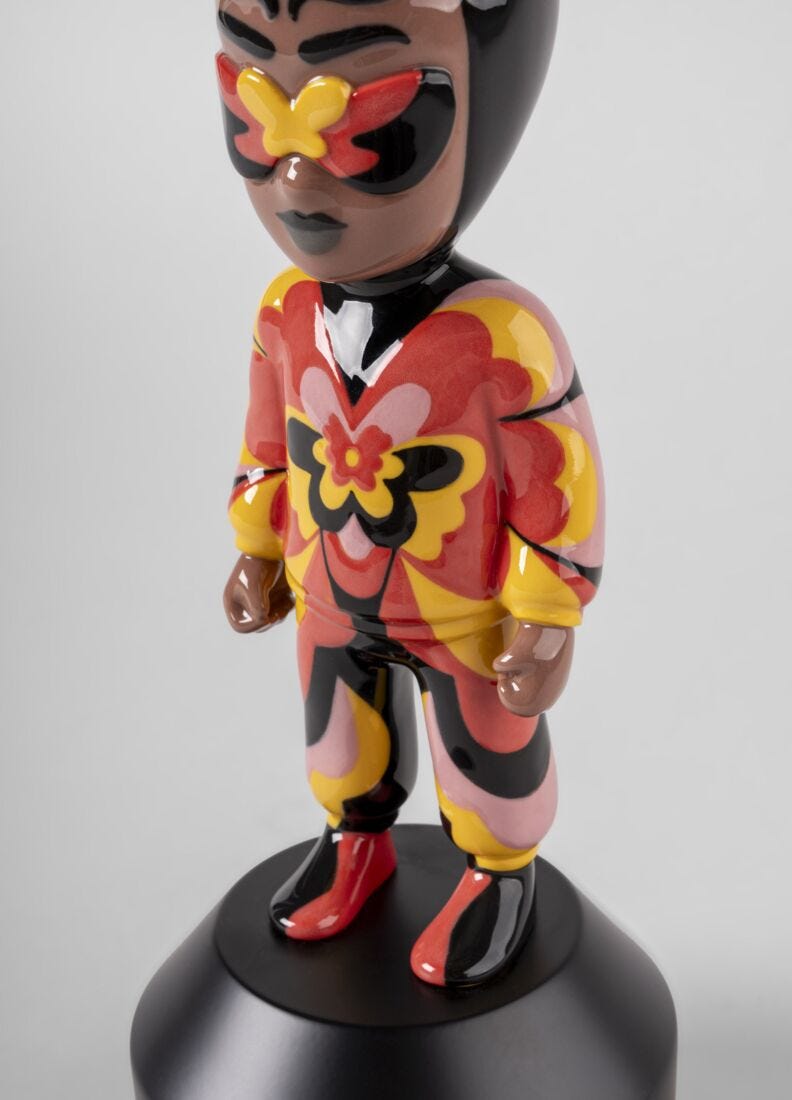 Lladro Escultura The Guest By Jade Purple Brown - Little. Serie Numerada