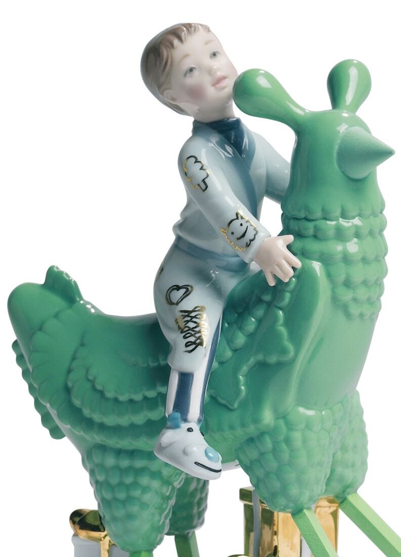 Lladro Escultura The Rocking Chicken Ride. By Jaime Hayon