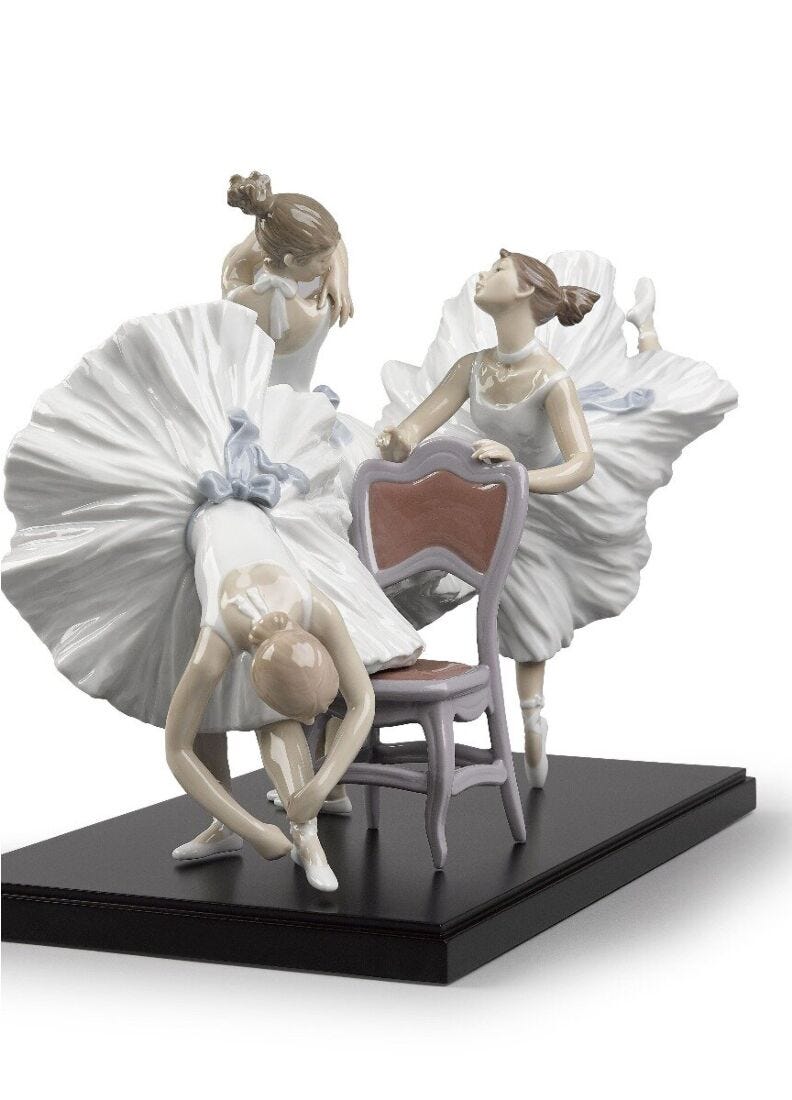 Lladro Figura Bailarinas Clase De Ballet. Serie Limitada
