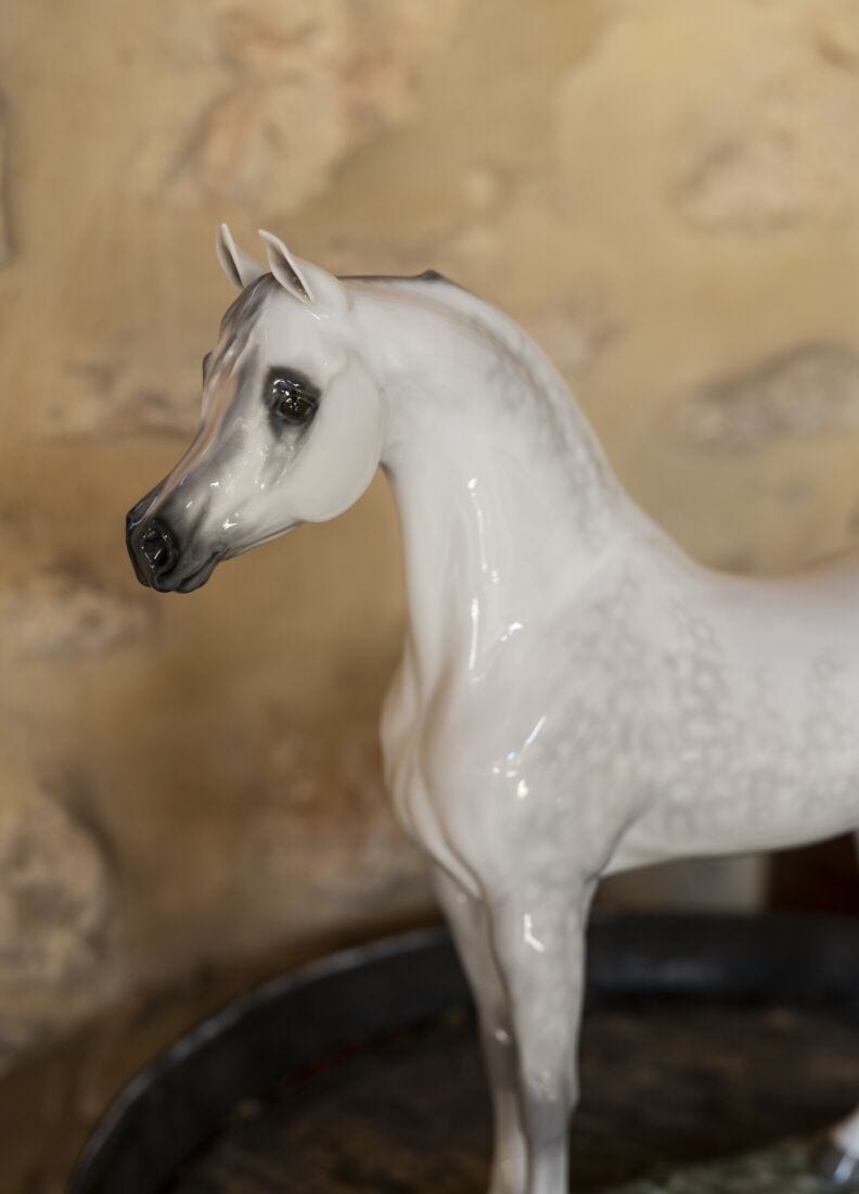 Lladro Figura Caballo Pura Raza árabe. Serie Limitada
