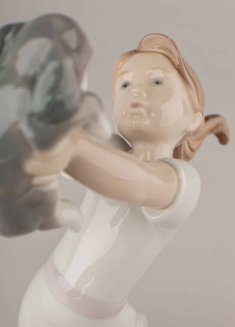 Lladro Figura Niña Con Perro Seremos Grandes Amigos