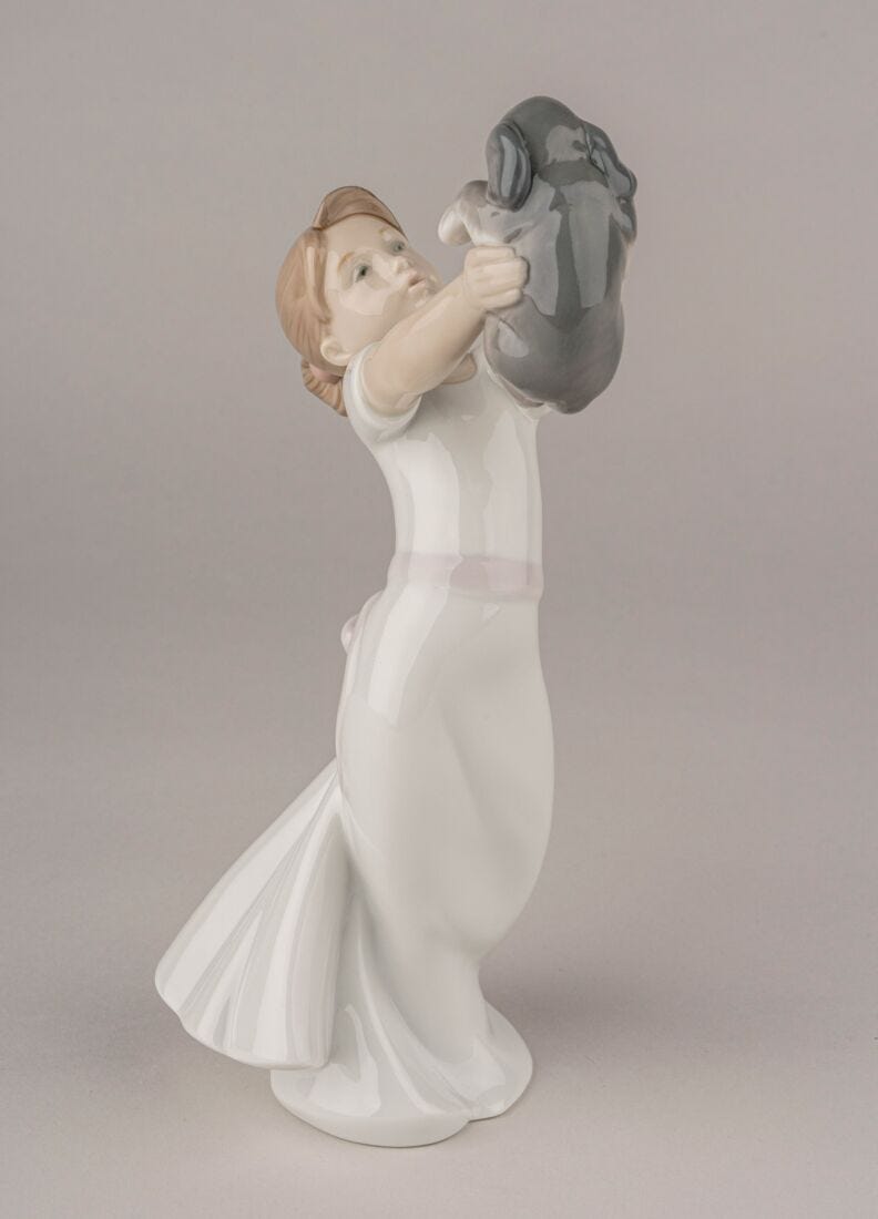 Lladro Figura Niña Con Perro Seremos Grandes Amigos