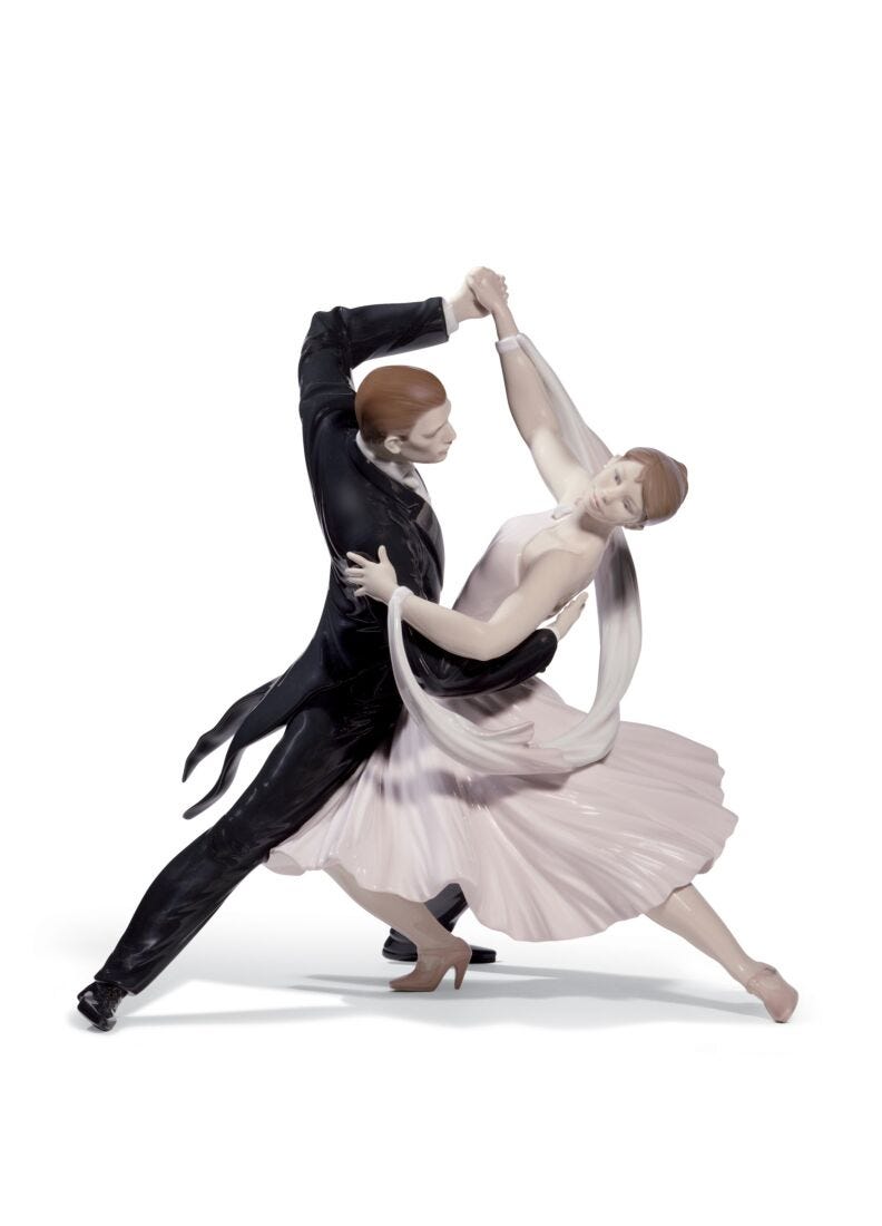 Lladro Figura Pareja Foxtrot Elegante. Serie Limitada