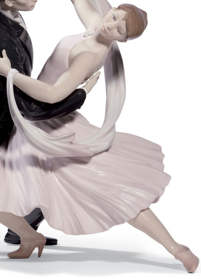 Lladro Figura Pareja Foxtrot Elegante. Serie Limitada