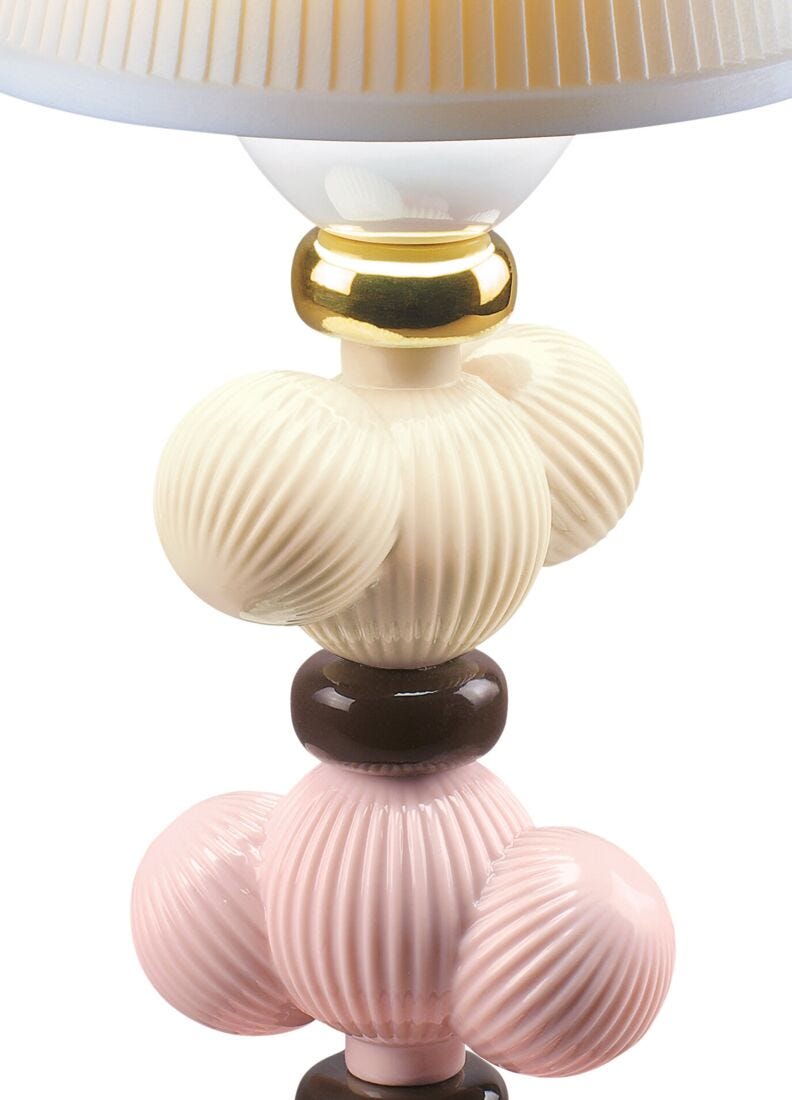 Lladro Lámpara De Mesa Firefly Cactus Otoño Dorado. Rosa