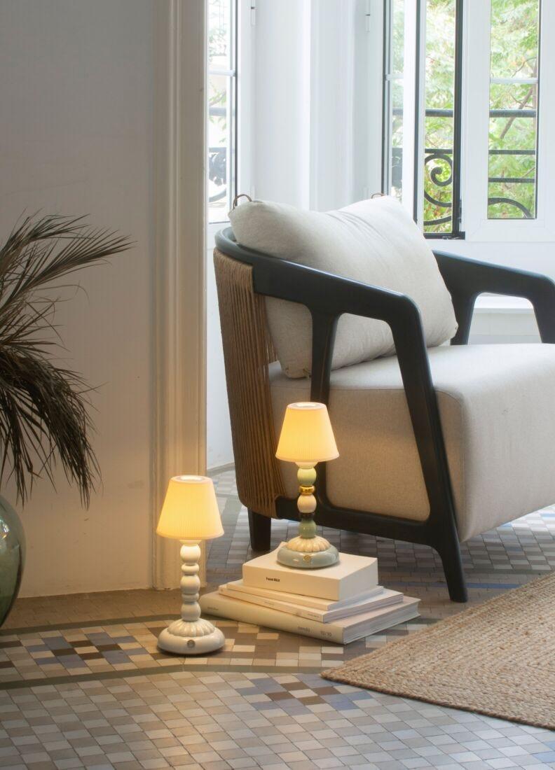 Lladro Lámpara De Mesa Firefly Palm Otoño Dorado. Verde Y Azul