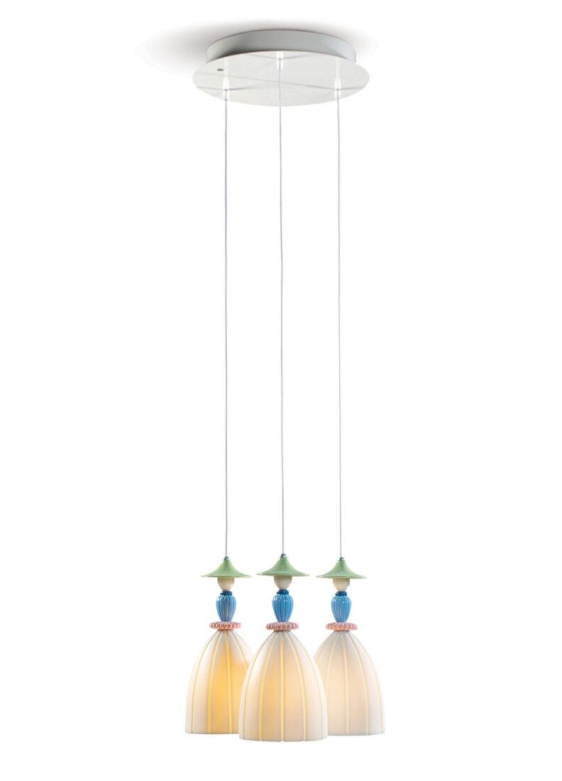 Lladro Lámpara De Techo Mademoiselle Compartiendo Secretos 3 Luces (CE/UK/CCC)