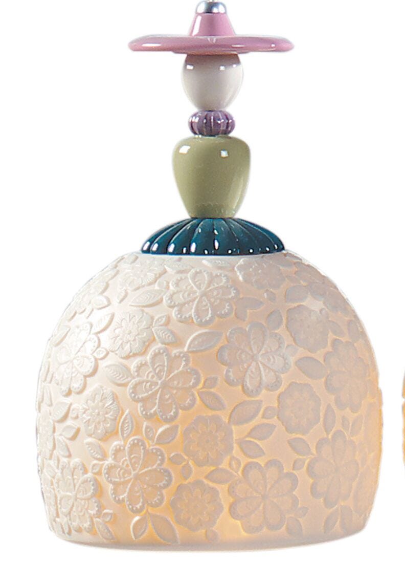 Lladro Lámpara De Techo Mademoiselle Contemplando El Océano 3 Luces. Florón Lineal (CE/UK/CCC)