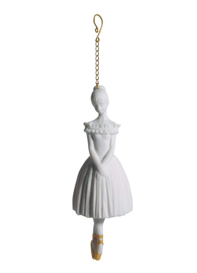 lladro Adorno de Navidad Bailarina. Lustre oro