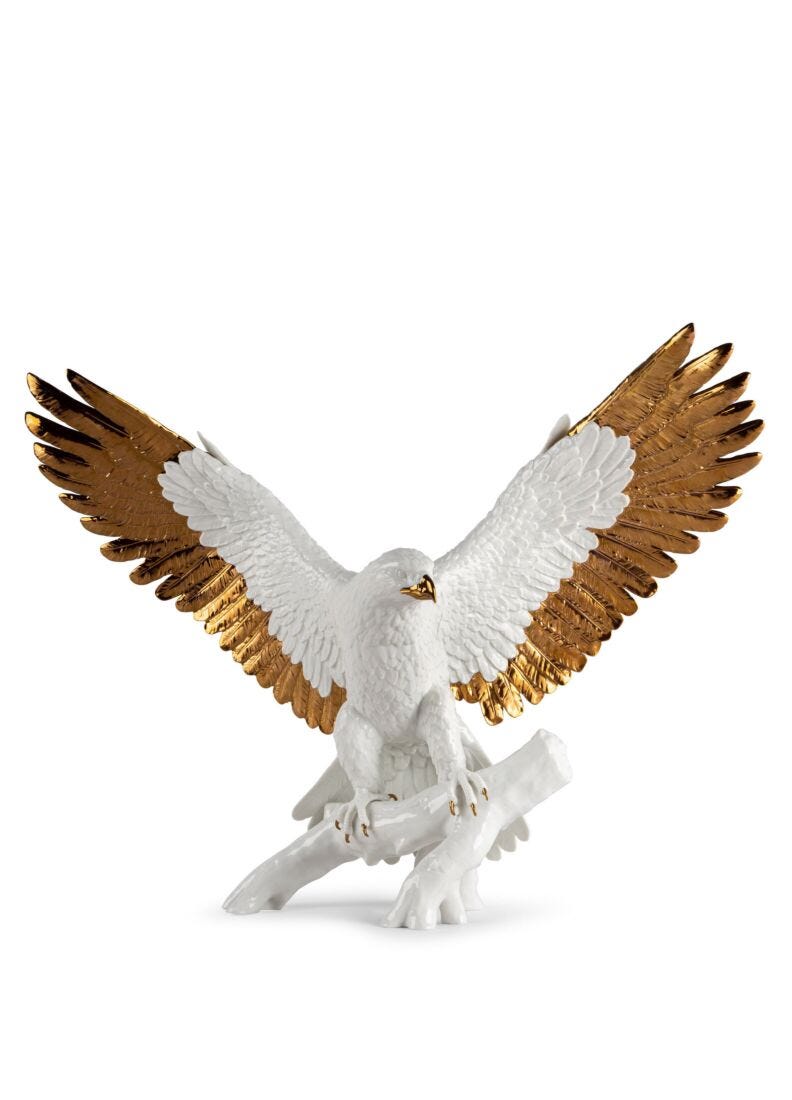 lladro Águila (blanco cobre)