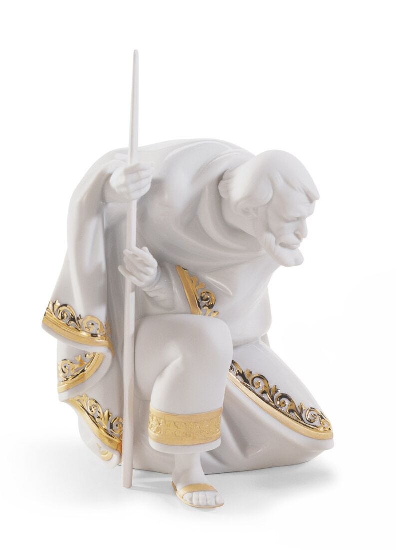 Lladro Belén Noche De Paz. Lustre Oro