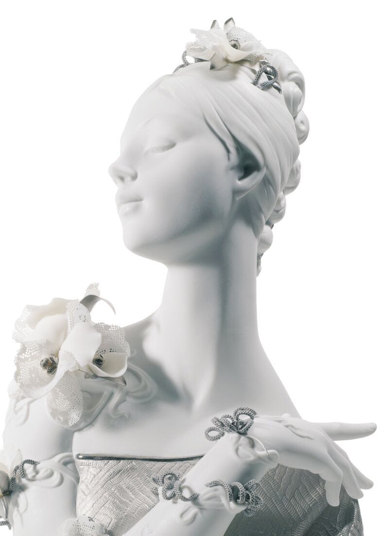 Lladro Busto My Fair Lady. Lustre Plata