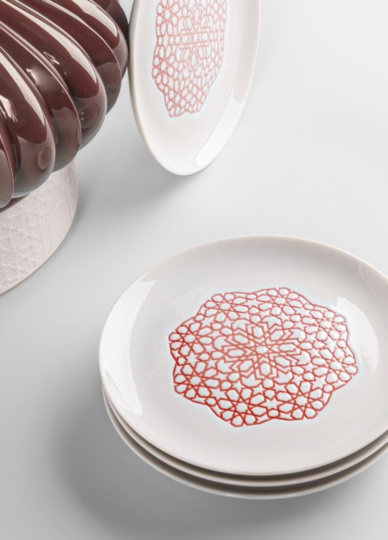 Lladro Caja Con Platos Majestic Nights (granate)