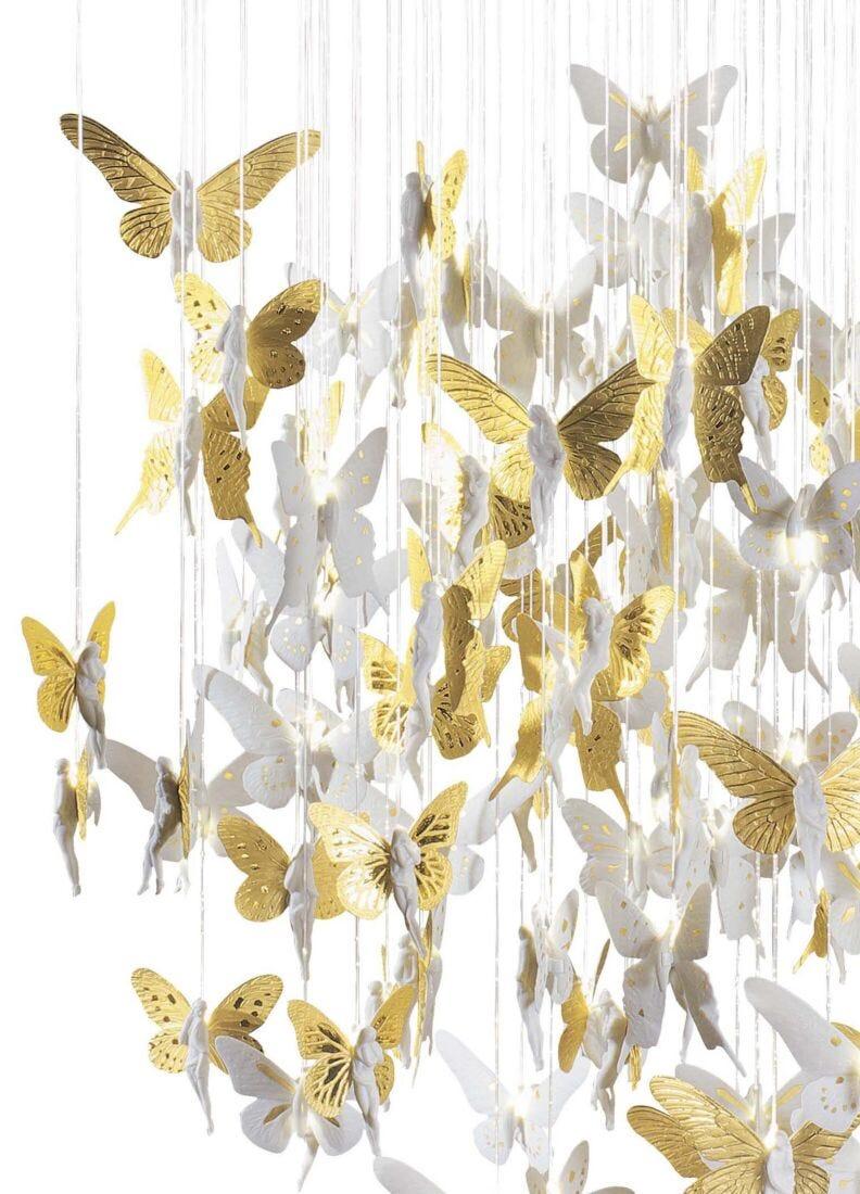 Lladro Chandelier Niágara 1 10 M. Lustre Oro (CE/UK)