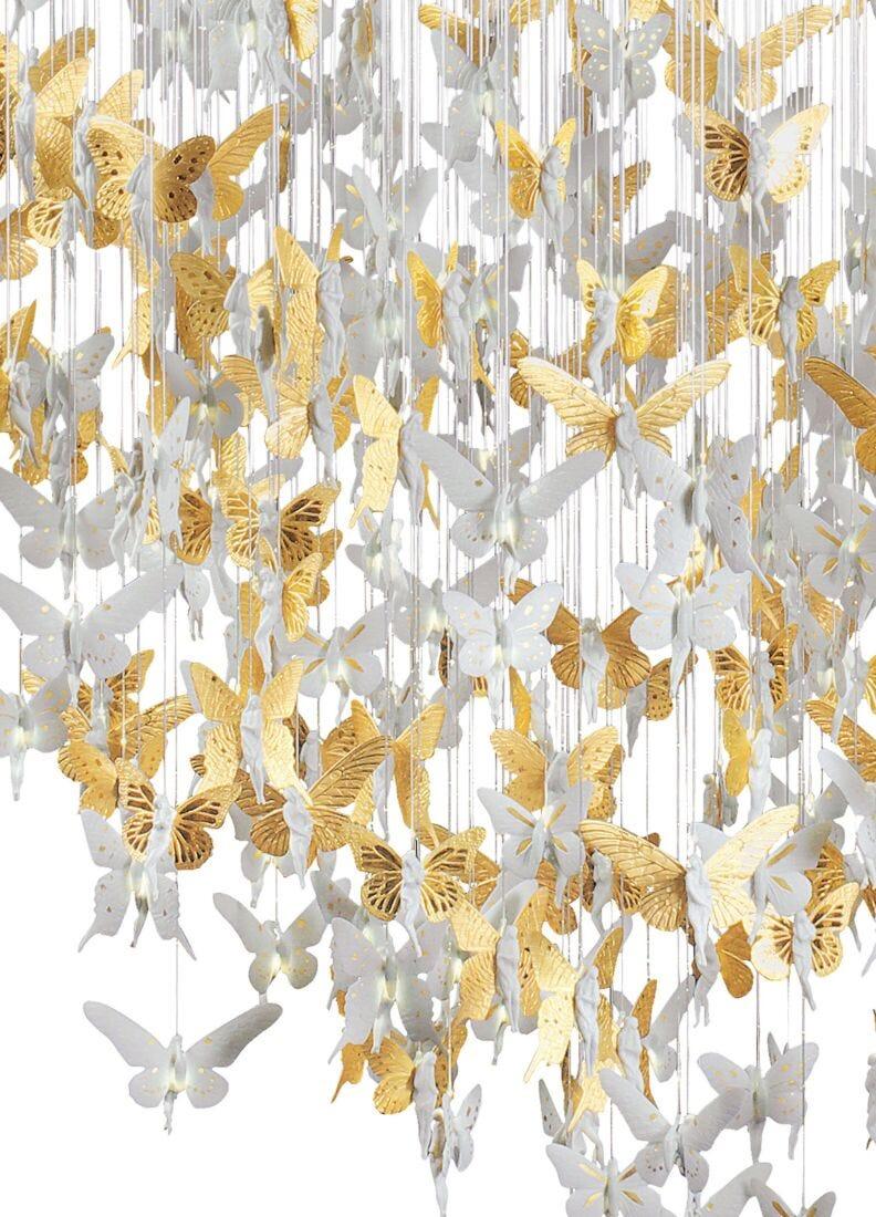 Lladro Chandelier Niágara 2 M. Lustre Oro (CE/UK)