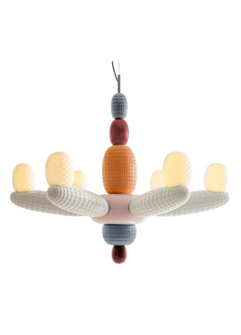 lladro Chandelier Soft Blown. Rosa (CE/UK)