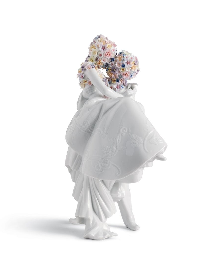 lladro Escultura Amor II (flores)