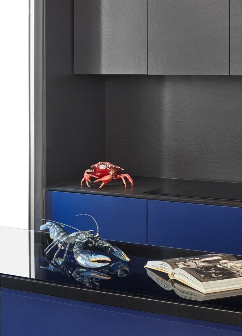 Lladro Escultura Bogavante. Azul