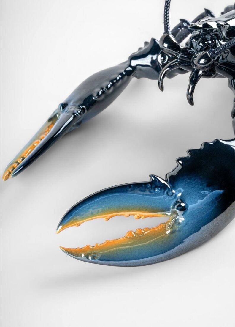 Lladro Escultura Bogavante. Azul