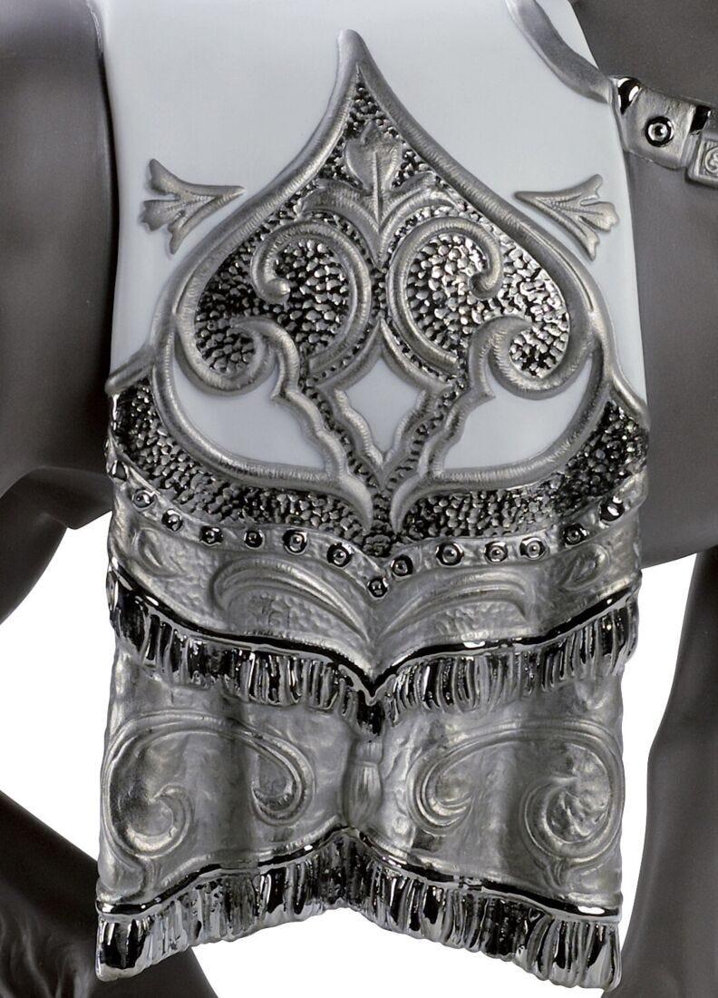 Lladro Escultura Caballo Cortesano. Lustre Plata